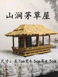 Chinese Ancient Architecture Pavilion Miniature Ornament for Micro Landscape Aquarium Decor