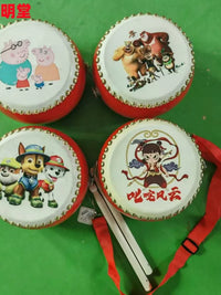 Sheepskin Drum Toddler Musical Toy with Zodiac Animal Design, Educational Hand Drum for Babies and Kids