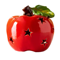 Ceramic Red Apple Night Light Ornament for Desktop Decoration