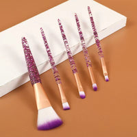 5-Piece Portable Makeup Brush Set for Foundation and Eyeshadow