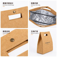 Tyvek Insulated Lunch Bag Portable Reusable Thermal Tote for Work and Events