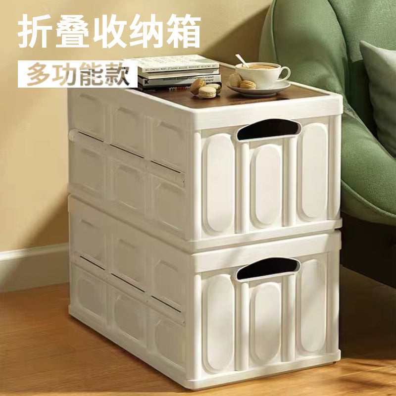 Foldable Outdoor Camping Storage Box with Waterproof Bag for Car Trunk Organization