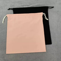 Solid Color Cotton Travel Storage Bag with Drawstring Closure for Underwear, Shoes, and Cosmetics