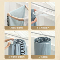 Spiral Quilt Drying Rack for Balcony, Large Round Rotating Clothes Hanger for Bed Sheets and Duvet Covers