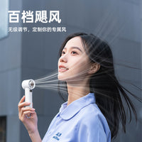 Portable Semiconductor Cooling Handheld Fan with Ice Compress, USB Rechargeable Mini Outdoor Fan