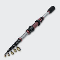 Telescopic Lure Fishing Rod Portable Short Section Sea Rod Solid Tip Metal Reel Seat Long Cast Fishing Pole