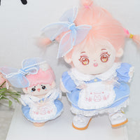 Blue Bunny Dress Outfit for 10cm/20cm Cotton Dolls