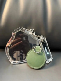 Military ID Tag Holder Keychain Set with PU Leather Cover, Gift for Girlfriend
