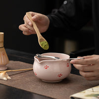 Matcha Whisking Ceremony Set - 8-Piece Ceramic Tea Bowl & Whisk Kit