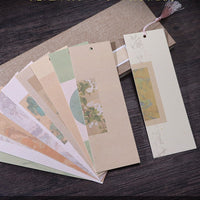 Chinese Style DIY Calligraphy Bookmark Set with Tassels - Blank Cardstock for Students