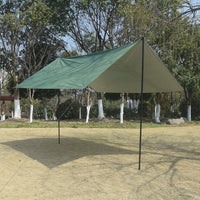 Sehoo Outdoor Camping Sunshade Tarp for 3-4 People, Waterproof UV Protection Beach Shelter with Ground Cloth