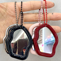 Wave Mirror Keychain Pendant Creative Luxury Decorative Accessory