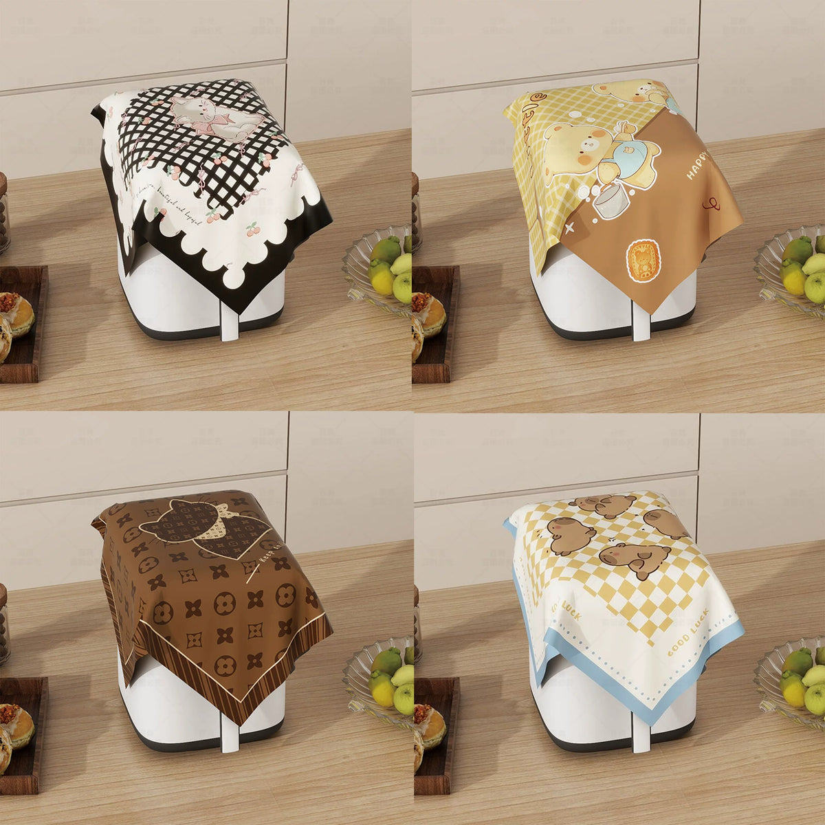 Cartoon Dust Cover for Blender, Soy Milk Maker, Rice Cooker, Air Fryer, and Small Appliances