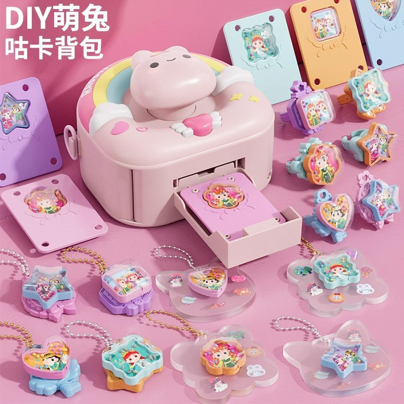 Cute Bunny Guka Backpack DIY Sticker & Journal Set for Kids