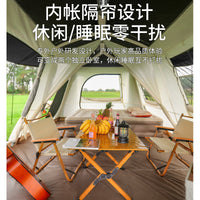 Automatic Ridge Tent 2-Room 2-Hall Double-Layer Family Camping Tent with Sun Protection and Rainproof Features