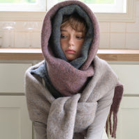 Wool Blend Colorful Flecked Scarf for Women, Thickened Korean Style Soft Solid Color Neck Warmer