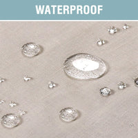 Outdoor Waterproof Blackout Linen Curtain Panel with Grommets for Patio Gazebo
