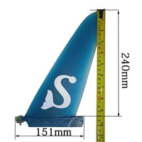 Fiberglass Surfboard Center Fin for Longboard - US Box, 7-9.5 inch
