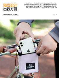 Bicycle Handlebar Bag, Waterproof Insulated Bike Front Frame Bag, Cycling Shoulder Bag for Mountain Road Bike