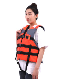 High Buoyancy Life Vest with Crotch Strap & Whistle for Adults & Kids - Professional Boating, Flood Control, Fishing