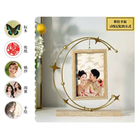 Creative Double-Sided 6-Inch Photo Frame, Luxury Iron Art Picture Holder for Home Decor, Couple Gift, Wedding Display