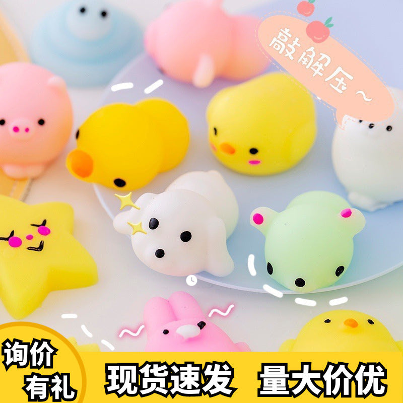 Squishy Stress Relief Toy, Cute Jumbo Steamed Bun Squeeze Toy for Kids, Soft Mochi Fidget Toy