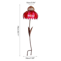 Outdoor Metal Hummingbird Feeder with Flower Design for Garden Patio