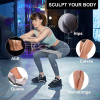 Yoga Resistance Band and Gliding Disc Set for Rehabilitation and Exercise