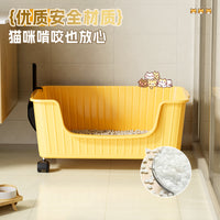 Large Open Top Cat Litter Box with Anti-Splash Design