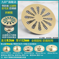 Brass Round Floor Drain Cover with Hair Catcher for Bathroom