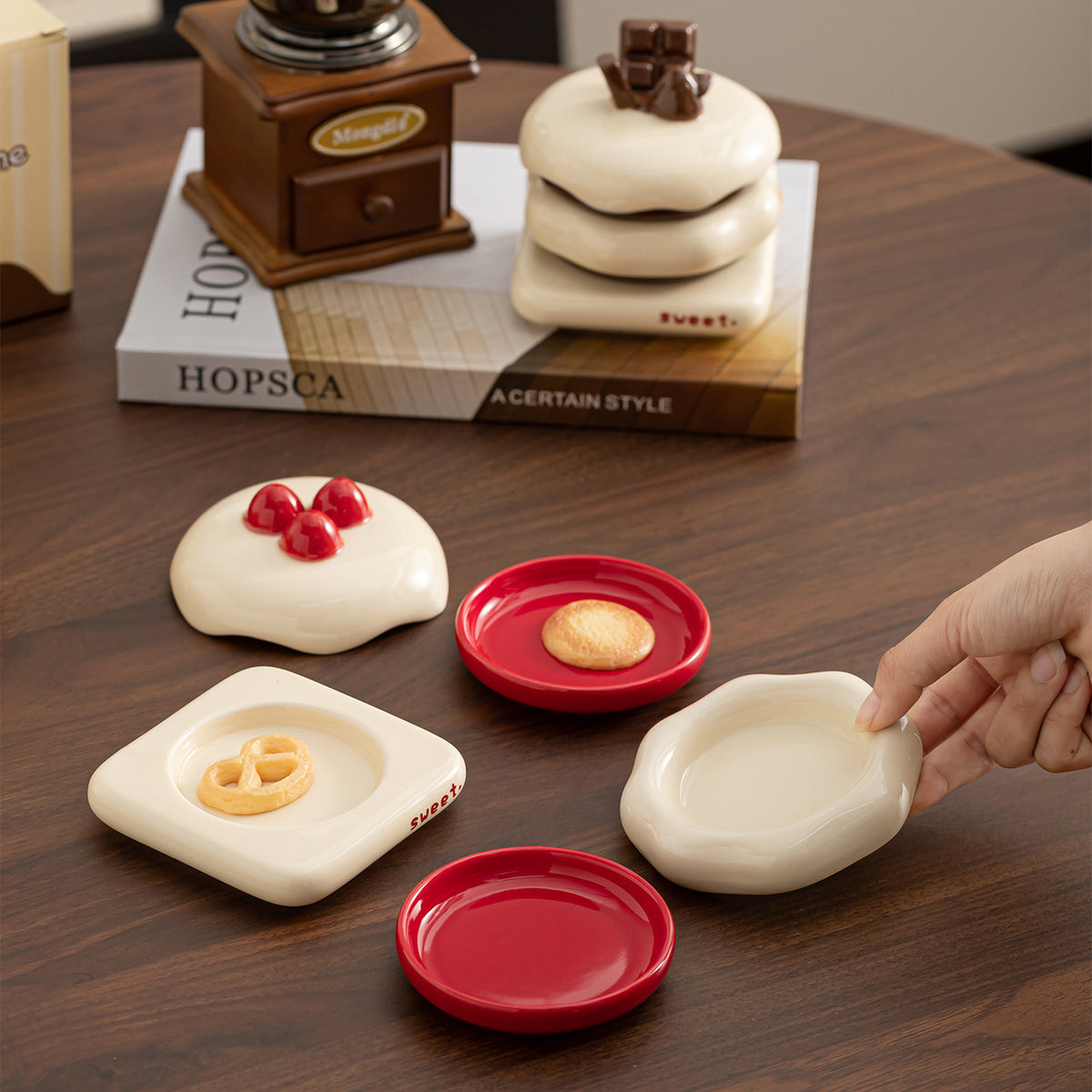 Ceramic Cake Dipping Sauce Dish, Creative Dessert Snack Plate, Ins Style Home Soy Sauce Seasoning Dish