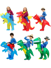 Inflatable Dinosaur Rider Costume for Kids and Adults - Funny Halloween & Performance Outfit