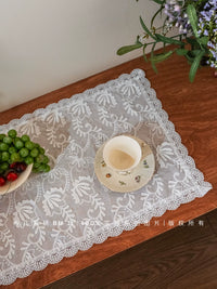 Cotton Embroidered Lace Dust Cover for Small Appliances and Furniture