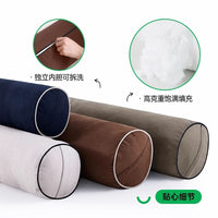 Body Pillow for Side Sleepers, Removable Washable Cotton Linen Sofa Bed Lumbar Support Pillow