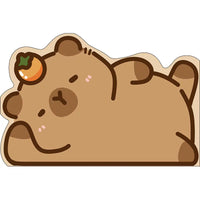 Cartoon Capybara Diatomaceous Earth Bathroom Mat Absorbent Non-Slip Floor Mat for Toilet Entrance