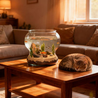 Desktop Micro-Landscape Plastic Fish Tank for Goldfish, Betta, and Turtles