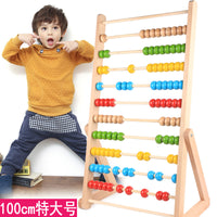 Kids Wooden Abacus Educational Toy, Colorful Number Counting Frame for Early Learning Math