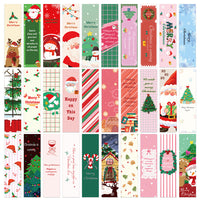 30-Pack Christmas Cartoon Bookmark Set for Books and Decoration