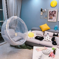 Transparent Bubble Hanging Chair Acrylic Swing Basket for Indoor Outdoor Balcony Patio