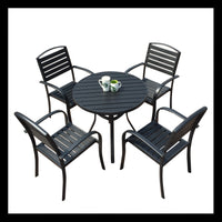 Outdoor Weather-Resistant Wood Plastic Composite Patio Dining Set