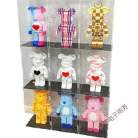 Acrylic Clear Display Case for Building Blocks, Toy Figures, and Racing Models - Dustproof Multi-layer Storage Box