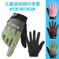 Kids' Full Finger Cycling Gloves Anti-Slip Wear-Resistant for Outdoor Sports Training