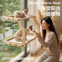 Window Mounted Cat Hammock with Suction Cups - Breathable Mesh or Scratch-Resistant Fabric