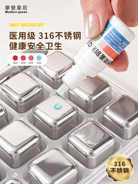 Food Grade 316 Stainless Steel Reusable Ice Cubes for Whiskey & Drinks