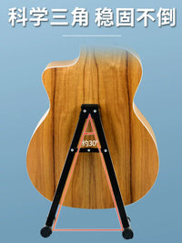 Universal Foldable A-Frame Guitar Stand for Acoustic, Electric, Bass Guitars, Ukuleles, Violins, and Cellos