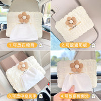 Cute Car Tissue Box Holder for Women - Hanging Automotive Tissue Dispenser and Storage
