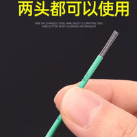304 Stainless Steel Double-Ended Wire Brush for Walnut Cleaning and Craft Maintenance