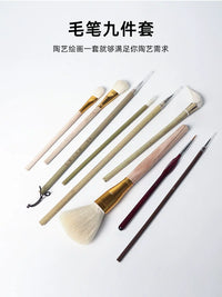 Professional Ceramic Painting Brush Set for Underglaze and Overglaze Techniques
