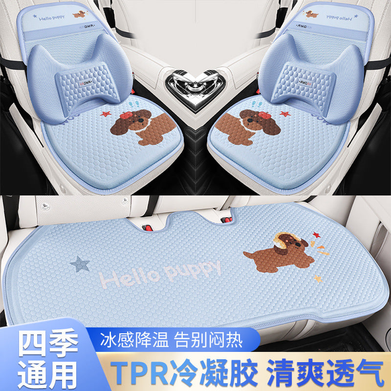 Summer Car Seat Cushion Set with Cooling Gel and Breathable Design