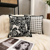 Luxury Embroidered Throw Pillow Cover for Sofa and Bed